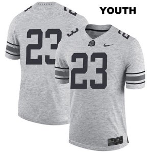 Youth NCAA Ohio State Buckeyes Jahsen Wint #23 College Stitched No Name Authentic Nike Gray Football Jersey QX20J21LS